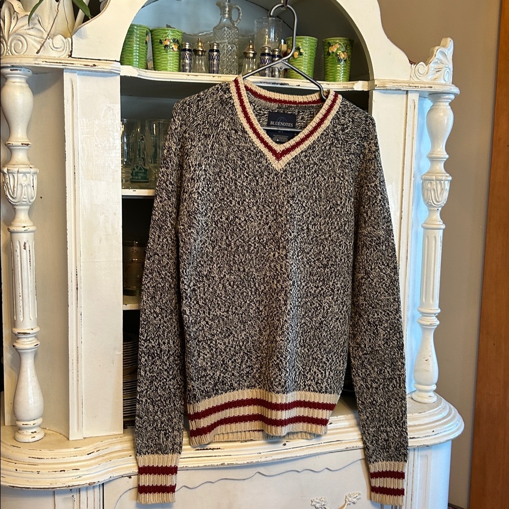 #119 blue Notes NWT HEATHER GRAY SWEATER